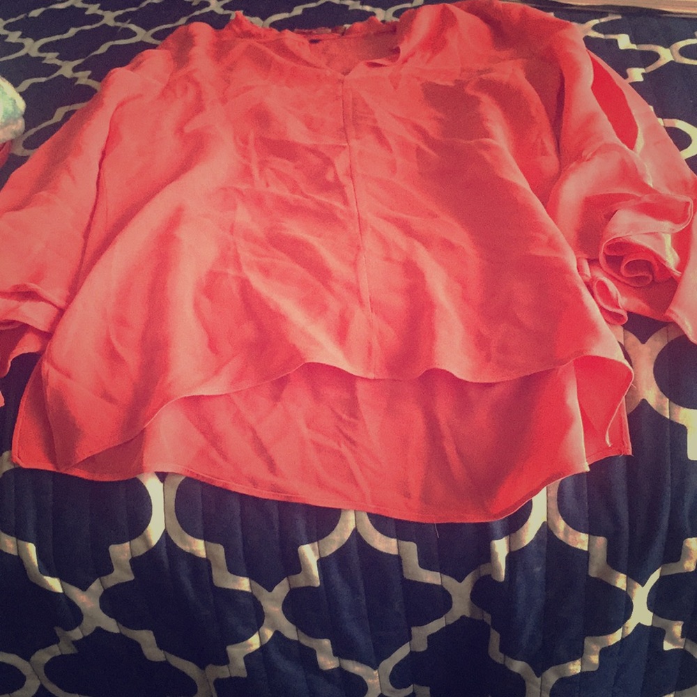 Salmon formal blouse